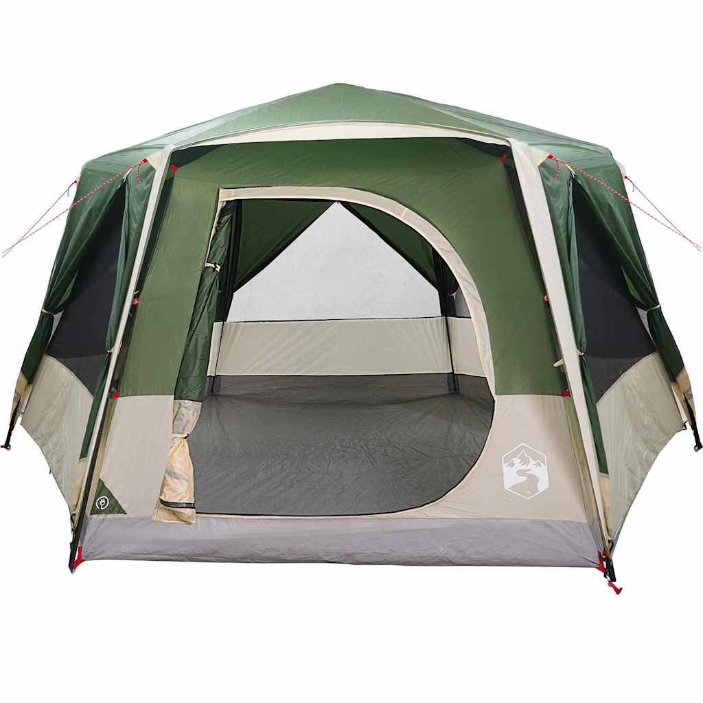 vidaXL Cabin Tent 7-Person 7-Person Green - 400 x 350 x 212 cm
