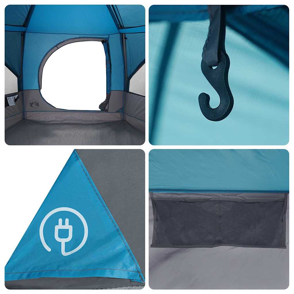 vidaXL Cabin Tent 7-Person 7-Person Blue - 400 x 350 x 212 cm