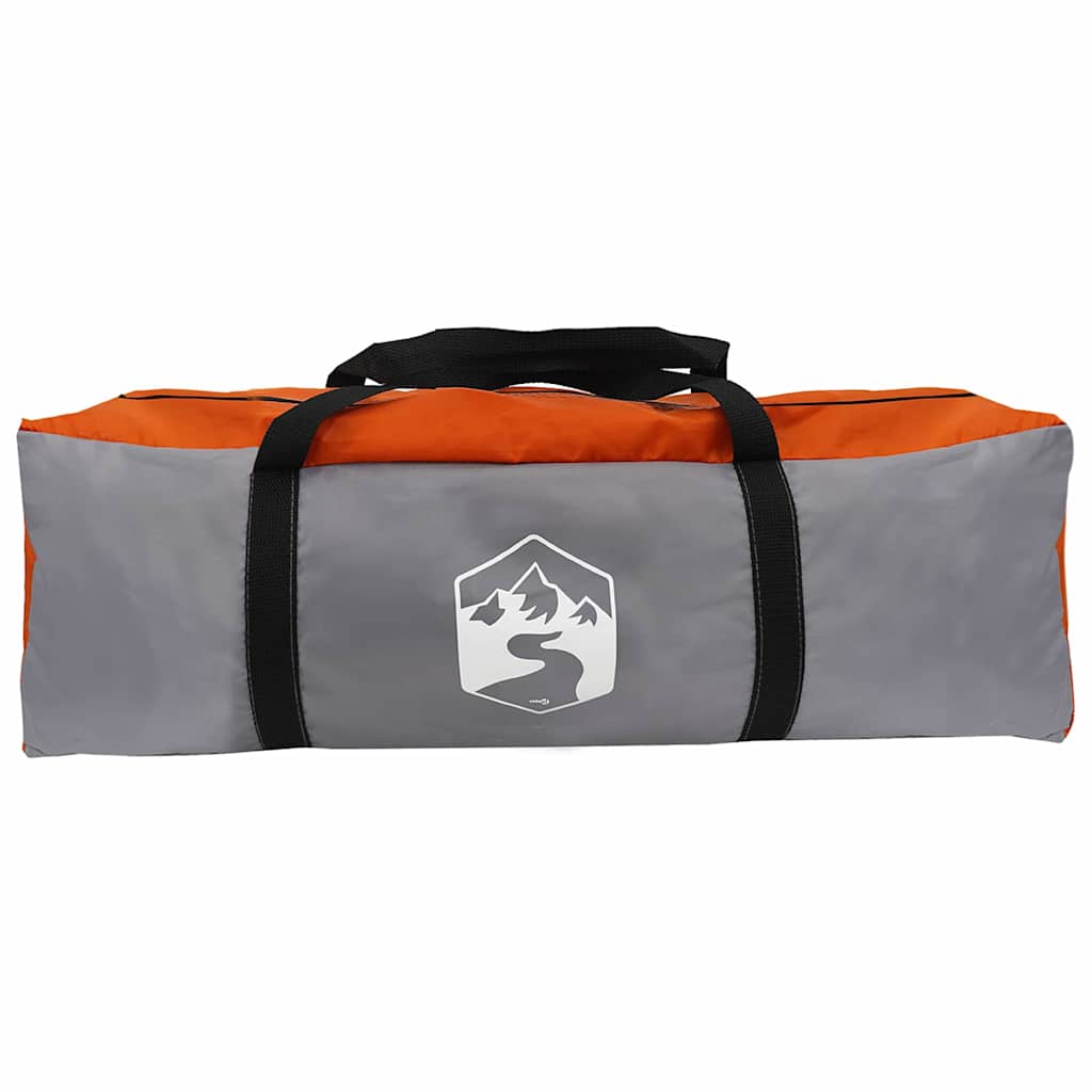 vidaXL Cabin Tent 7-Person 7-Person Grey and Orange - 400 x 350 x 212 cm