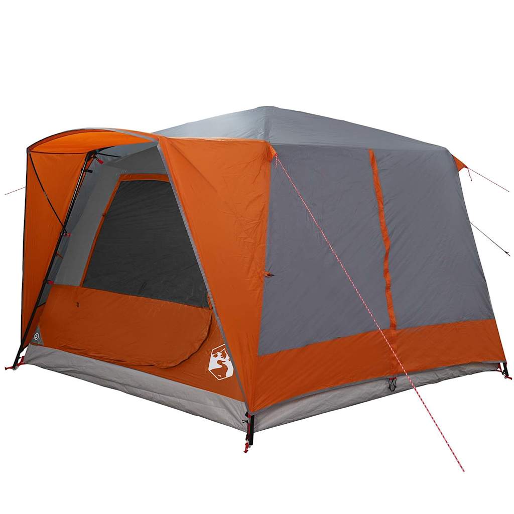 vidaXL Cabin Tent 7-Person 7-Person Grey and Orange - 400 x 350 x 212 cm
