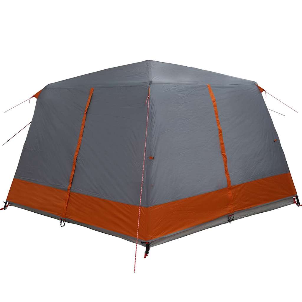 vidaXL Cabin Tent 7-Person 7-Person Grey and Orange - 400 x 350 x 212 cm