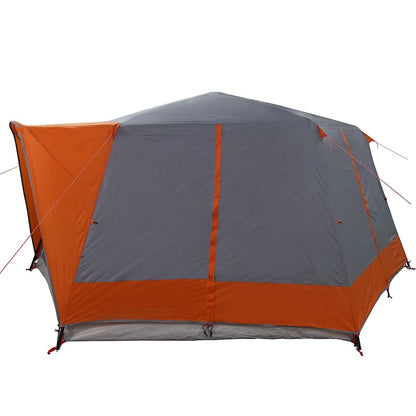 vidaXL Cabin Tent 7-Person 7-Person Grey and Orange - 400 x 350 x 212 cm