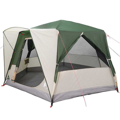vidaXL Cabin Tent 5-Person Green and White 333 x 317 x 194 cm
