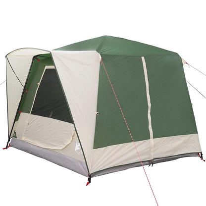 vidaXL Cabin Tent 5-Person Green and White 333 x 317 x 194 cm
