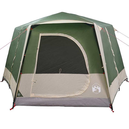 vidaXL Cabin Tent 5-Person Green and White 333 x 317 x 194 cm