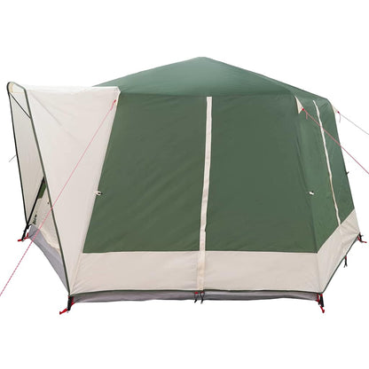 vidaXL Cabin Tent 5-Person Green and White 333 x 317 x 194 cm