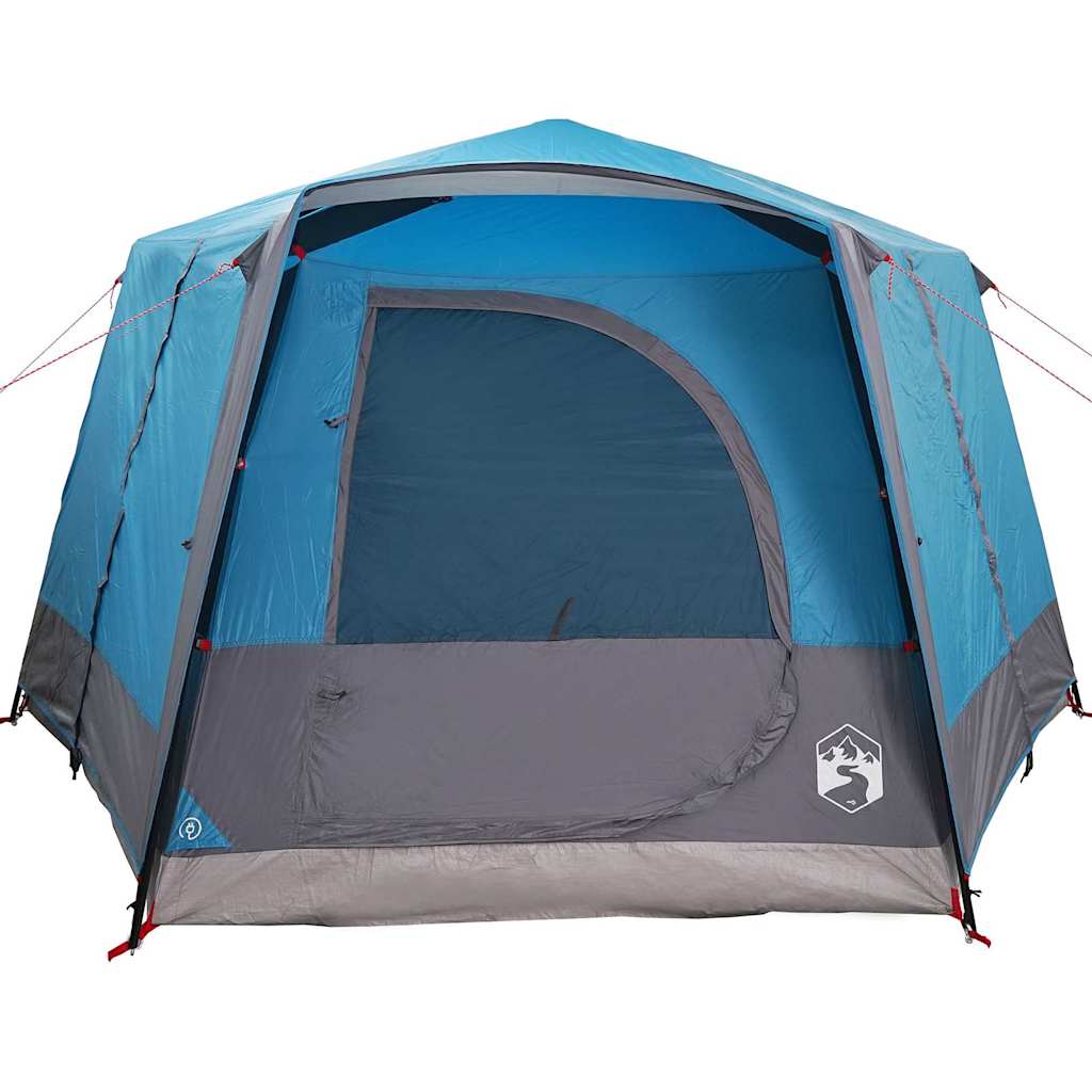 vidaXL Cabin Tent 5-Person with Roof Blue and Grey 333 x 317 x 194 cm