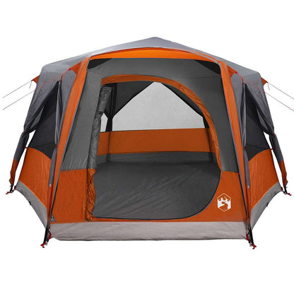 vidaXL Cabin Tent 5-Person Grey and Orange 333 x 317 x 194 cm