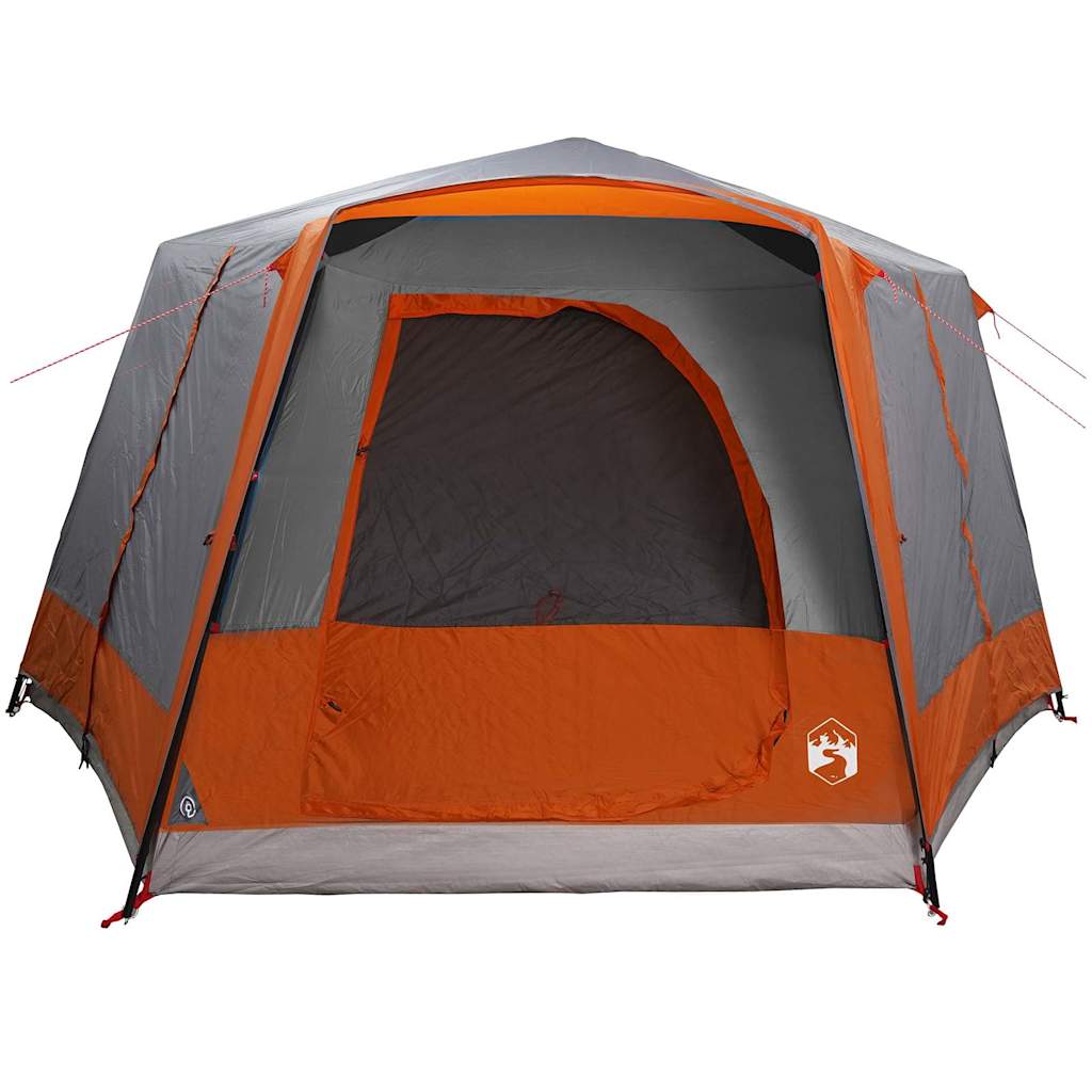 vidaXL Cabin Tent 5-Person Grey and Orange 333 x 317 x 194 cm