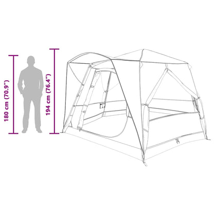 vidaXL Cabin Tent 5-Person Grey and Orange 333 x 317 x 194 cm
