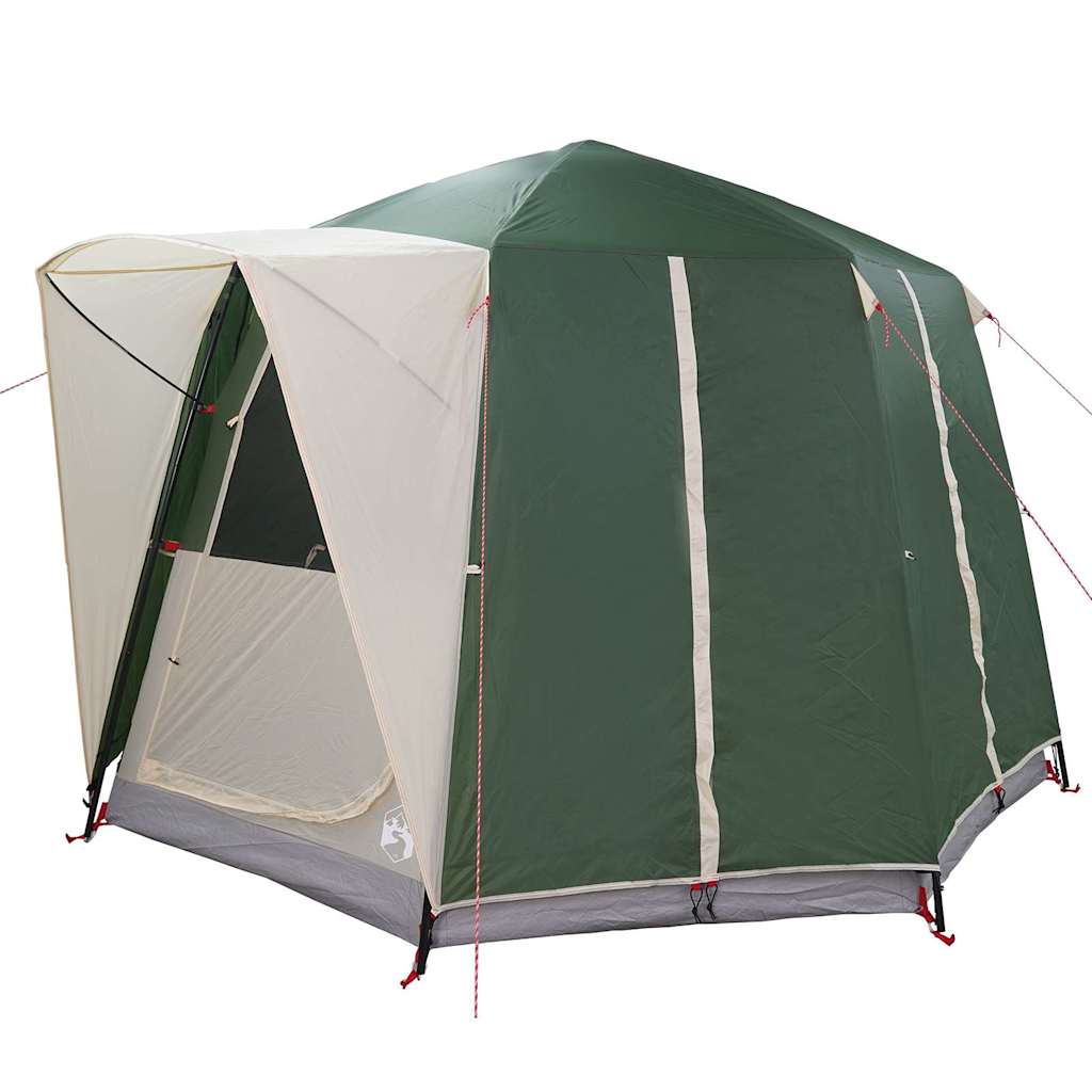 vidaXL Cabin Tent 3-Person Green and White 320 x 320 x 203 cm