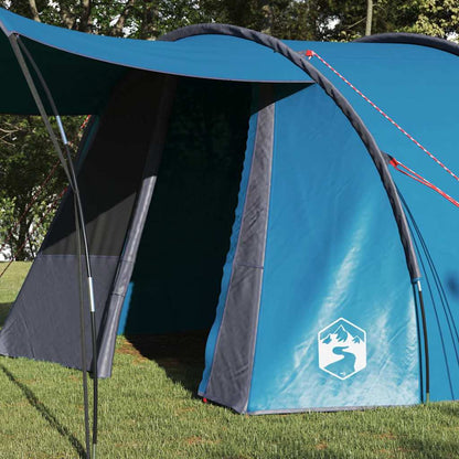 vidaXL Tunnel Tent 4-Person 4-Person Blue and Grey - 740 x 370 x 220 cm
