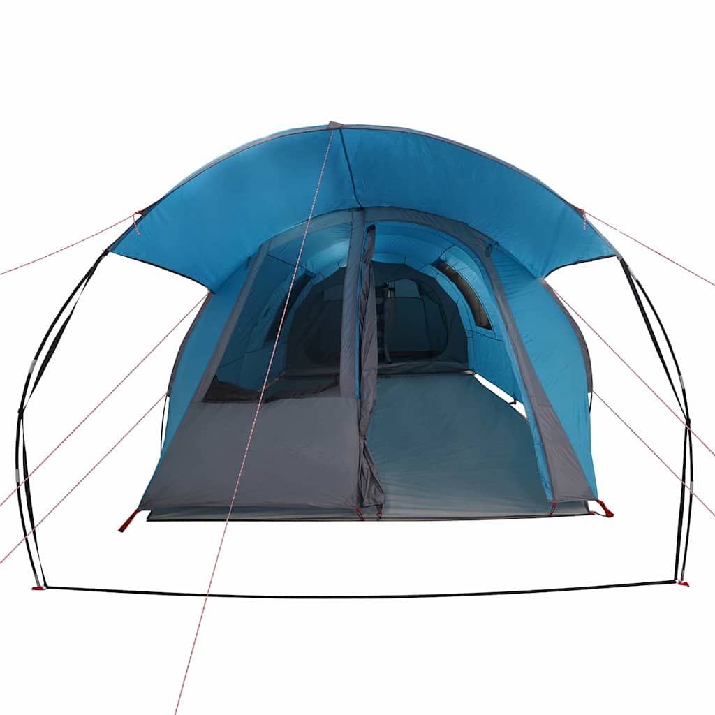 vidaXL Tunnel Tent 4-Person 4-Person Blue and Grey - 740 x 370 x 220 cm
