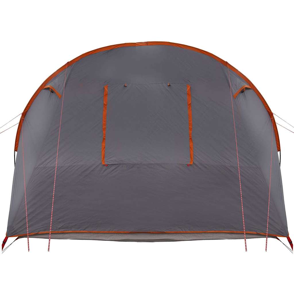 vidaXL Tunnel Tent 4-Person 4-Person Grey and Orange - 740 x 370 x 220 cm