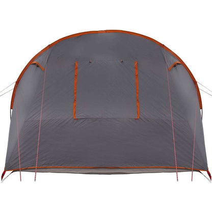 vidaXL Tunnel Tent 4-Person 4-Person Grey and Orange - 740 x 370 x 220 cm