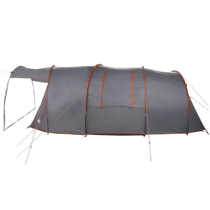 vidaXL Tunnel Tent 4-Person 4-Person Grey and Orange - 740 x 370 x 220 cm