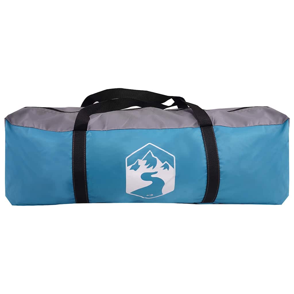 vidaXL Tunnel Tent 4-Person 4-Person Blue and Grey - 778 x 356 x 210 cm