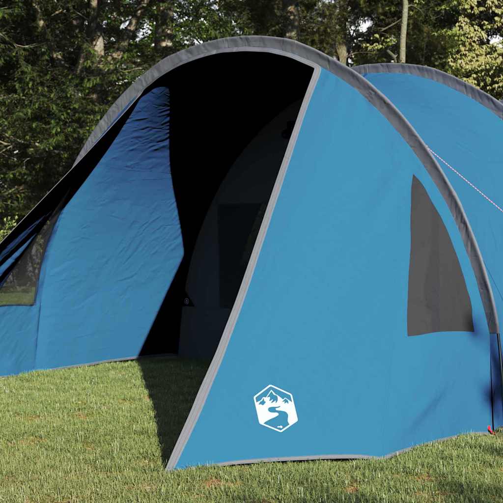 vidaXL Tunnel Tent 4-Person 4-Person Blue and Grey - 778 x 356 x 210 cm