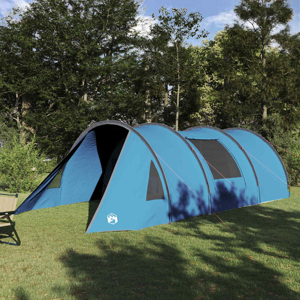 vidaXL Tunnel Tent 4-Person 4-Person Blue and Grey - 778 x 356 x 210 cm