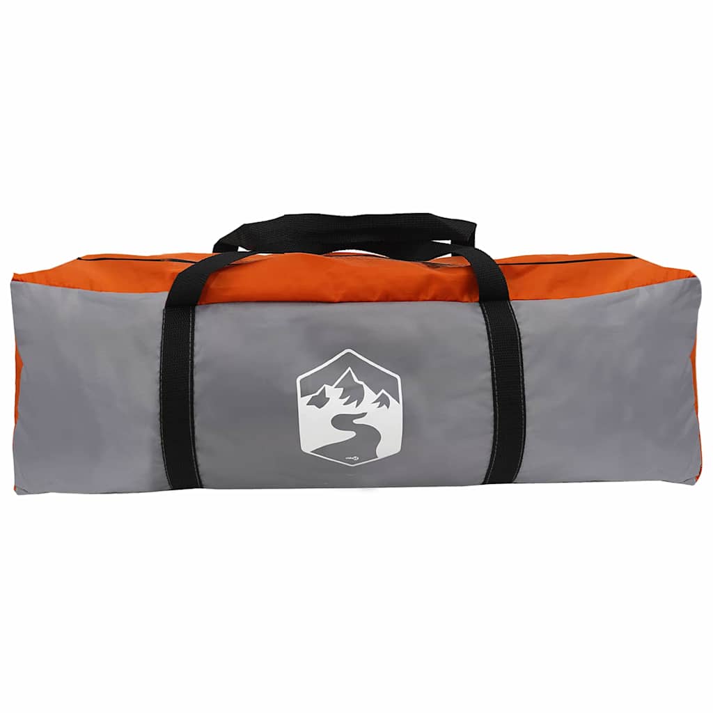 vidaXL Tunnel Tent 4-Person 4-Person Grey and Orange - 778 x 356 x 210 cm