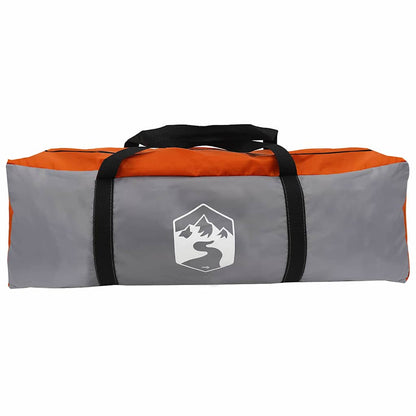 vidaXL Tunnel Tent 4-Person 4-Person Grey and Orange - 778 x 356 x 210 cm