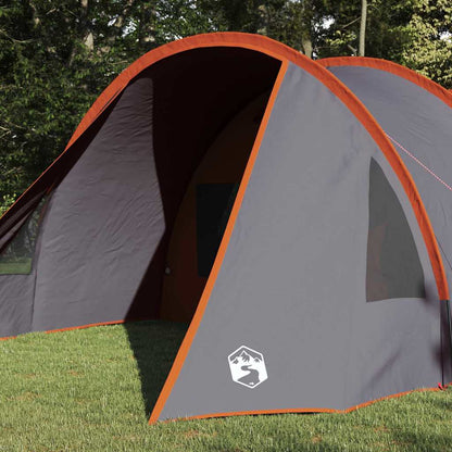 vidaXL Tunnel Tent 4-Person 4-Person Grey and Orange - 778 x 356 x 210 cm