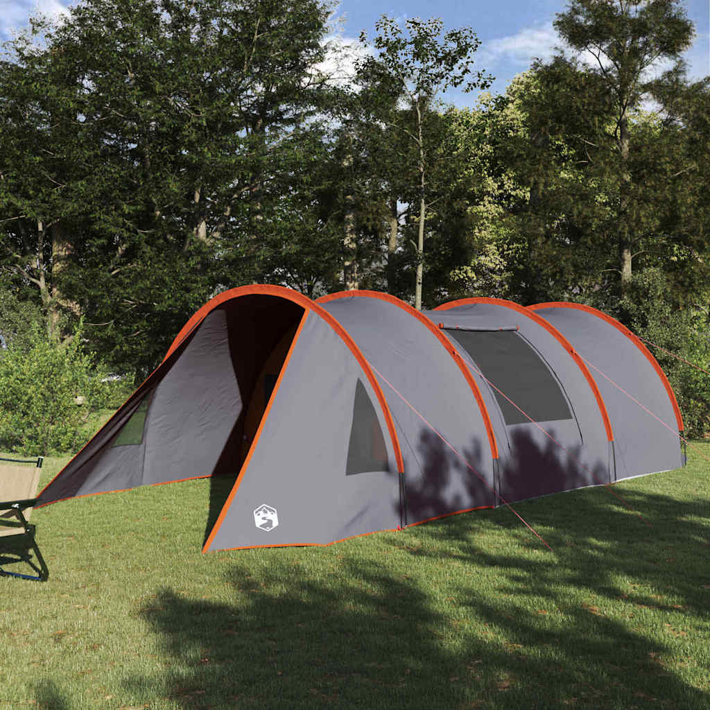 vidaXL Tunnel Tent 4-Person 4-Person Grey and Orange - 778 x 356 x 210 cm