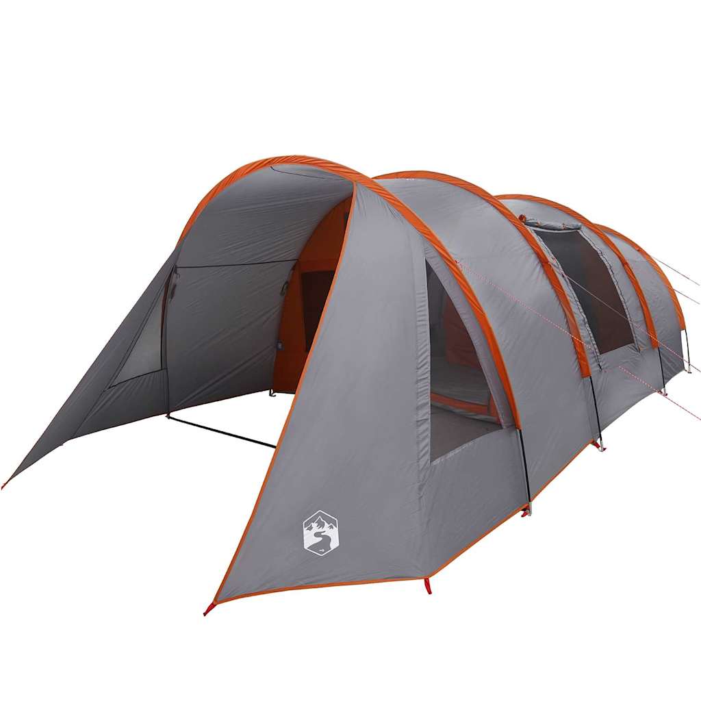 vidaXL Tunnel Tent 4-Person 4-Person Grey and Orange - 778 x 356 x 210 cm