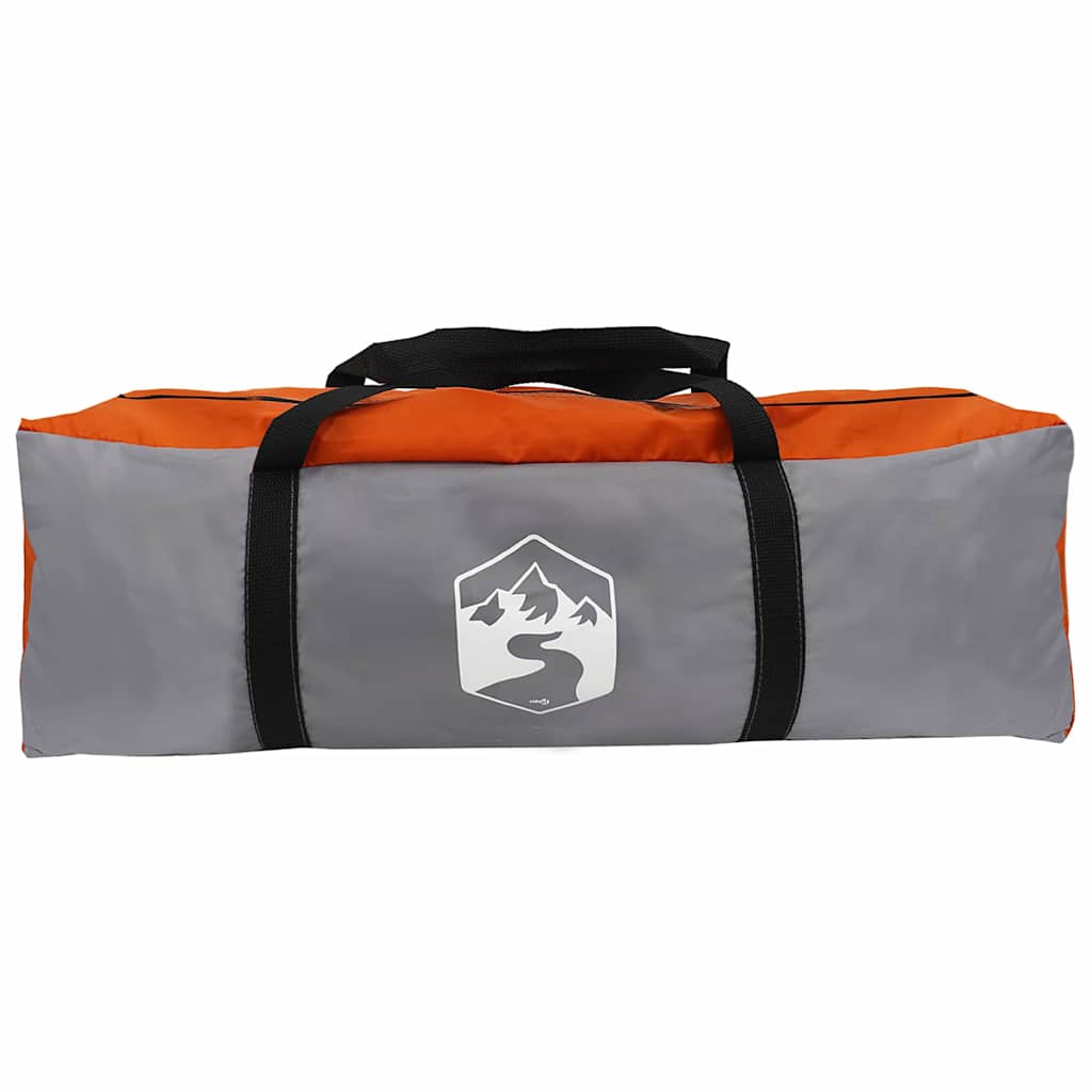 vidaXL Tunnel Tent 5-Person 5-Person Grey and Orange - 805 x 405 x 211 cm