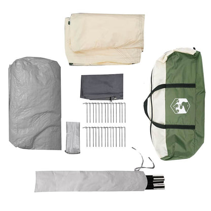 vidaXL Tunnel Tent 6-Person 6-Person Green and White - 890 x 470 x 220 cm