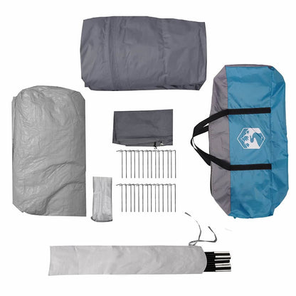 vidaXL Tunnel Tent 6-Person 6-Person Blue and Grey - 890 x 470 x 220 cm