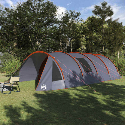 vidaXL Tunnel Tent 6-Person 6-Person Grey and Orange - 890 x 470 x 220 cm
