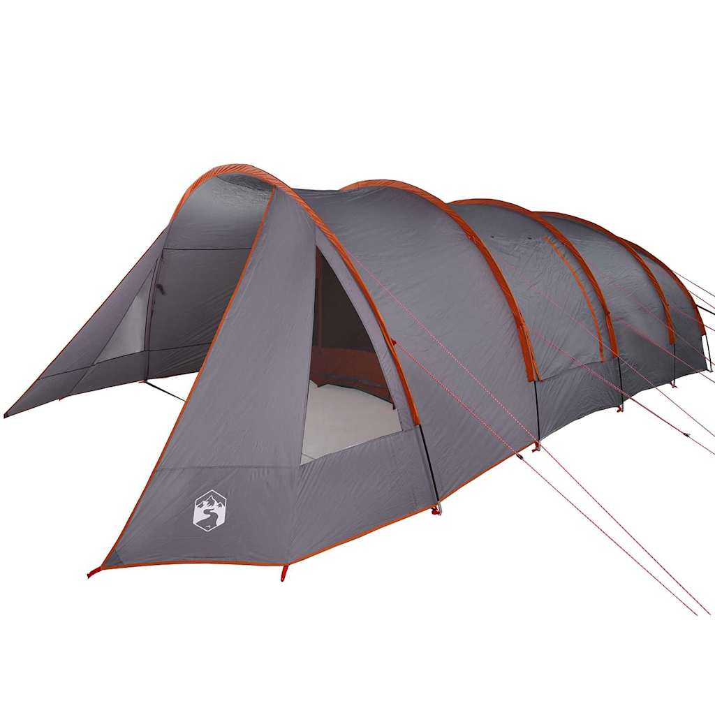 vidaXL Tunnel Tent 6-Person 6-Person Grey and Orange - 890 x 470 x 220 cm