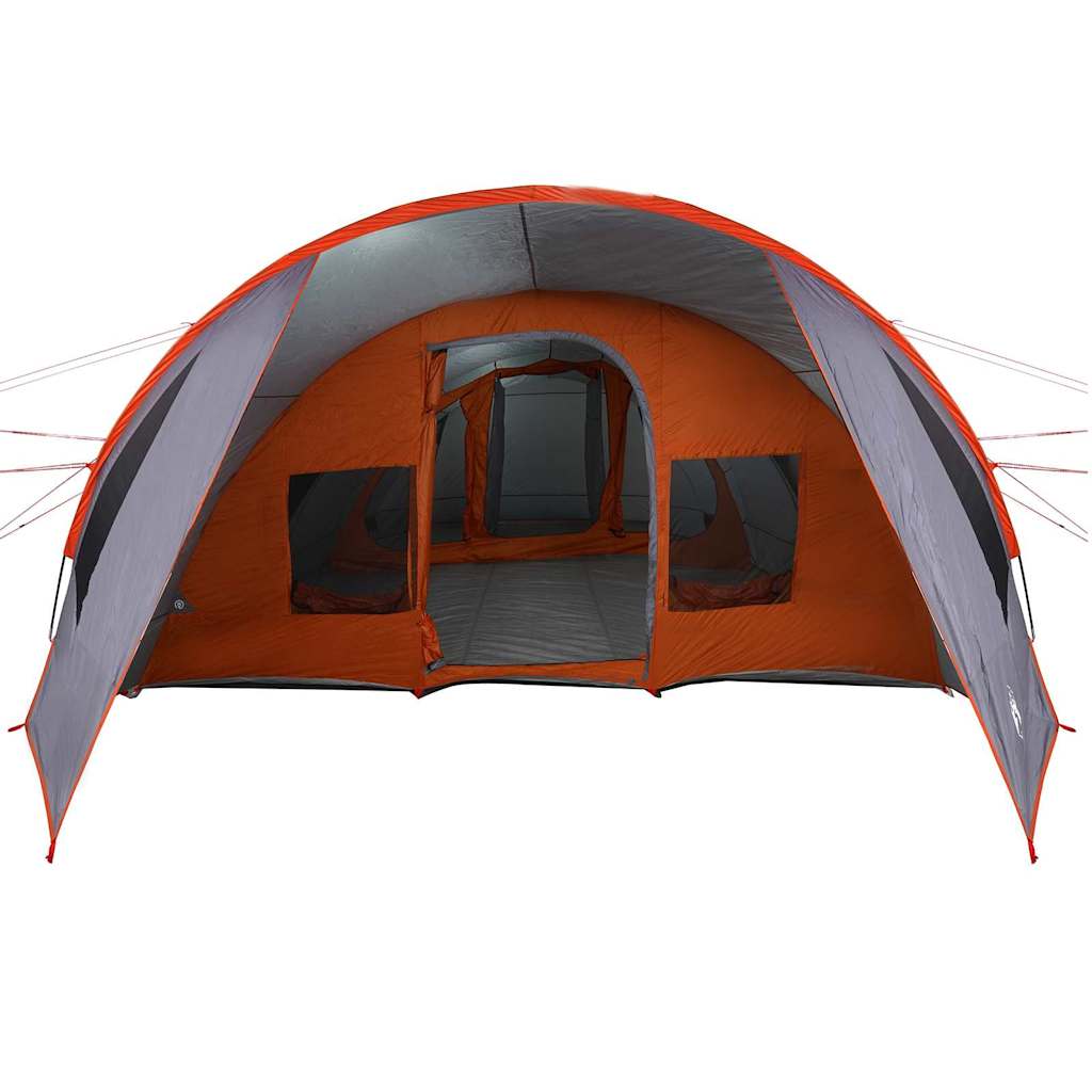 vidaXL Tunnel Tent 6-Person 6-Person Grey and Orange - 890 x 470 x 220 cm