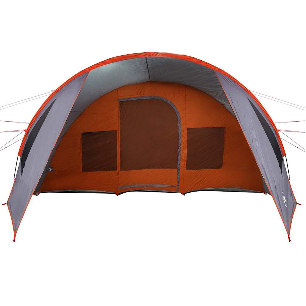 vidaXL Tunnel Tent 6-Person 6-Person Grey and Orange - 890 x 470 x 220 cm