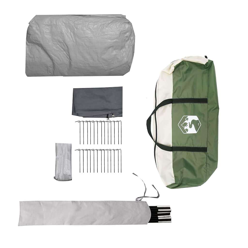 vidaXL Tunnel Tent 6-Person 6-Person Green and White - 700 x 590 x 215 cm