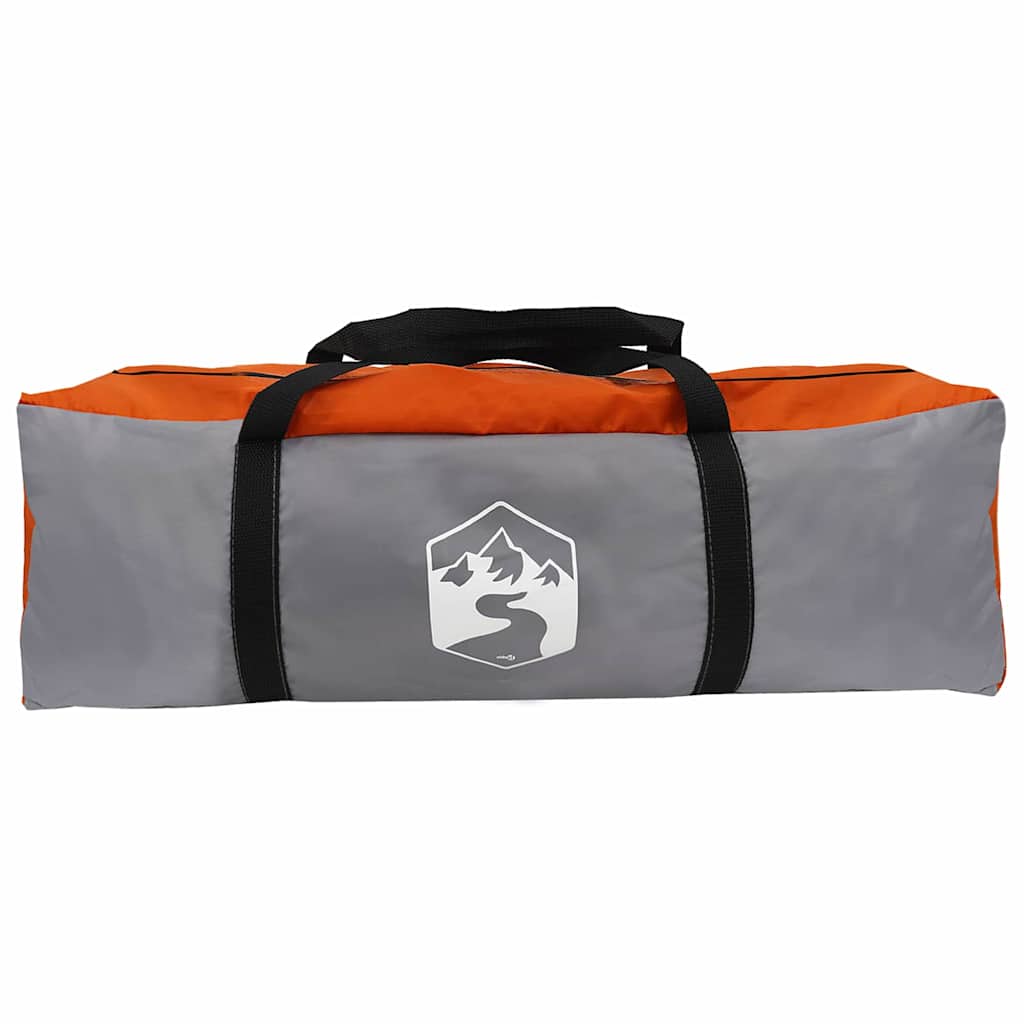 vidaXL Tunnel Tent 6-Person 6-Person Grey and Orange - 700 x 590 x 215 cm