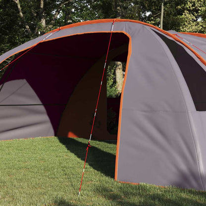 vidaXL Tunnel Tent 6-Person 6-Person Grey and Orange - 700 x 590 x 215 cm