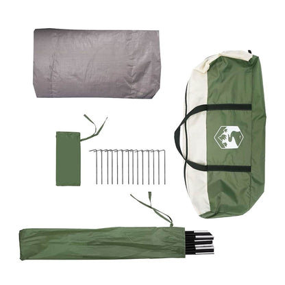 vidaXL Tunnel Tent 3-Person 3-Person Green and White - 328 x 228 x 115 cm