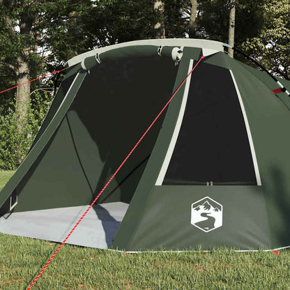 vidaXL Tunnel Tent 3-Person 3-Person Green and White - 328 x 228 x 115 cm