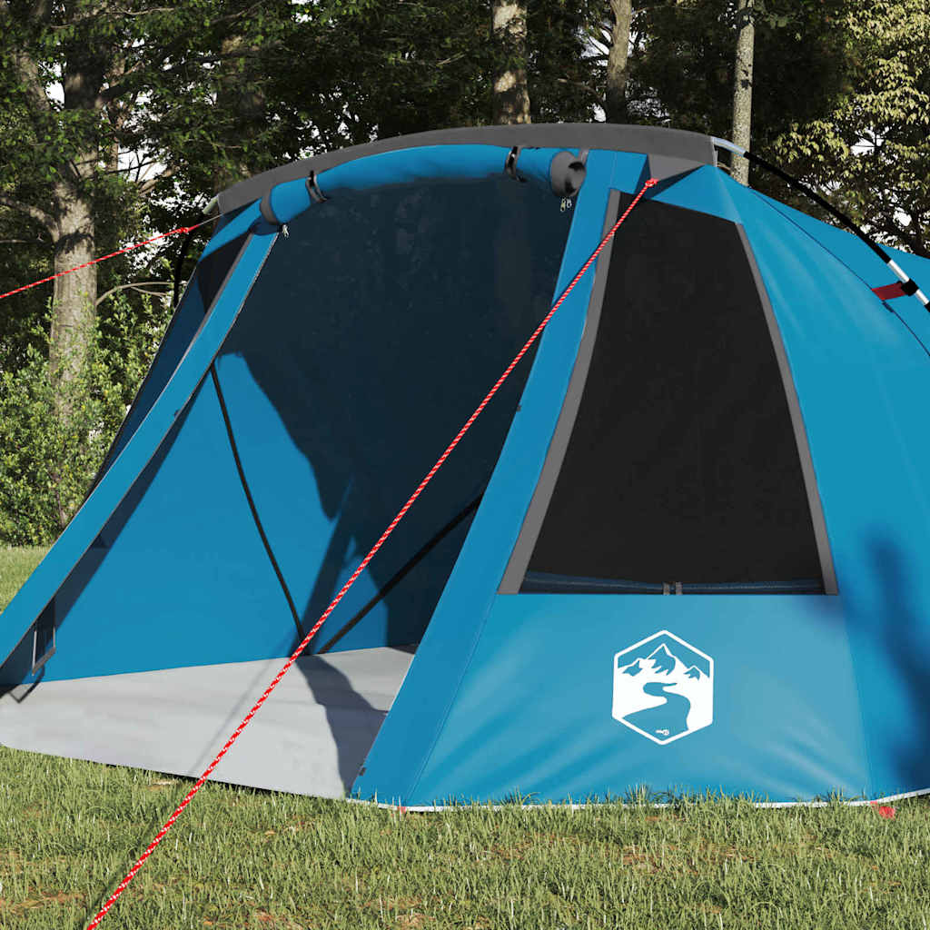 vidaXL Tunnel Tent 3-Person 3-Person Blue and Grey - 328 x 228 x 115 cm