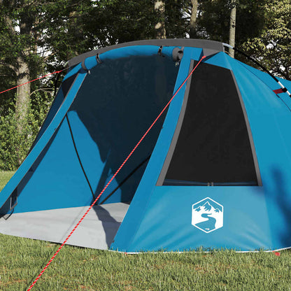 vidaXL Tunnel Tent 3-Person 3-Person Blue and Grey - 328 x 228 x 115 cm