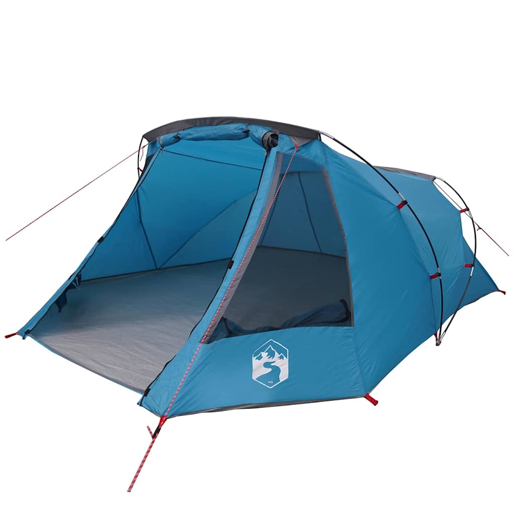 vidaXL Tunnel Tent 3-Person 3-Person Blue and Grey - 328 x 228 x 115 cm