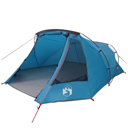 vidaXL Tunnel Tent 3-Person 3-Person Blue and Grey - 328 x 228 x 115 cm