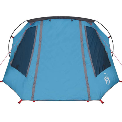 vidaXL Tunnel Tent 3-Person 3-Person Blue and Grey - 328 x 228 x 115 cm