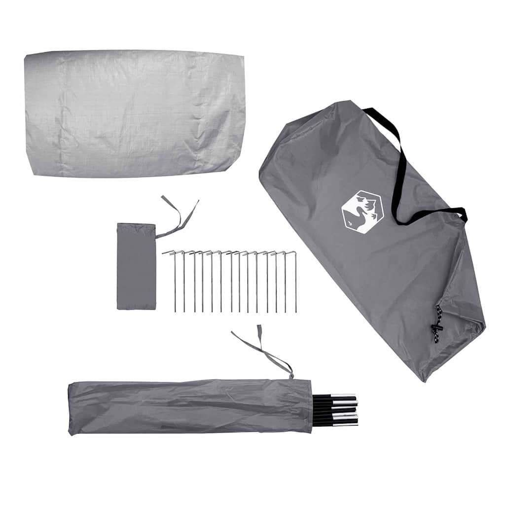 vidaXL Tunnel Tent 3-Person 3-Person Grey and Orange - 328 x 228 x 115 cm