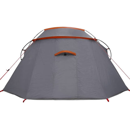 vidaXL Tunnel Tent 3-Person 3-Person Grey and Orange - 328 x 228 x 115 cm