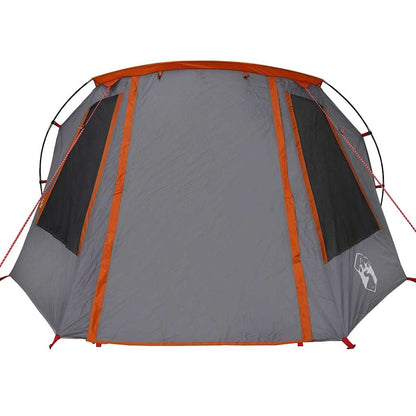 vidaXL Tunnel Tent 3-Person 3-Person Grey and Orange - 328 x 228 x 115 cm