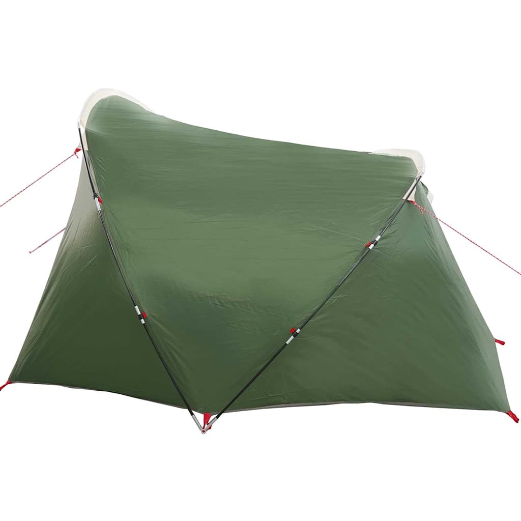 vidaXL Tunnel Tent 4-Person 4-Person Green and White - 318 x 275 x 140 cm