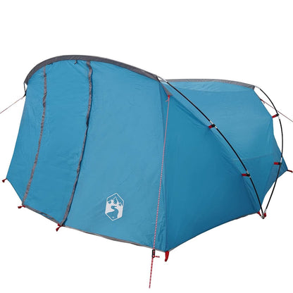 vidaXL Tunnel Tent 4-Person 4-Person Blue and Grey - 318 x 275 x 140 cm